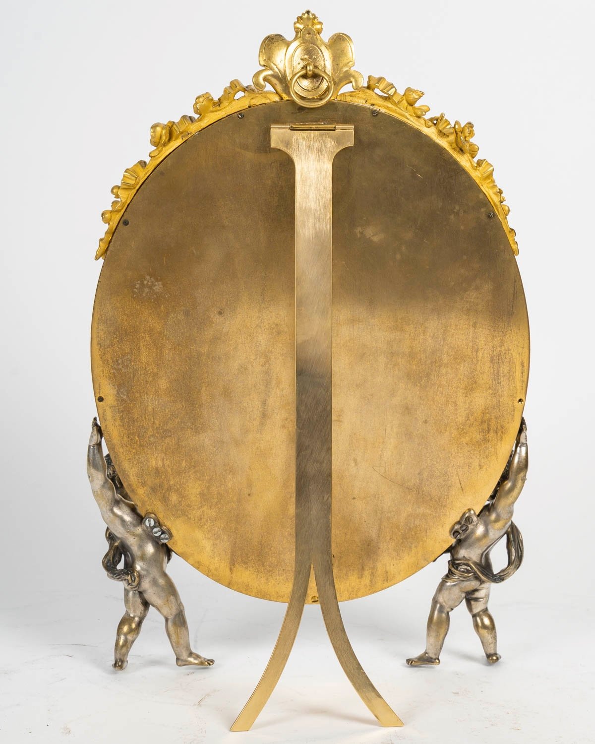 Miroir de table en bronze doré, bronze argenté et émaux polychromes – France, vers 1880 — 16