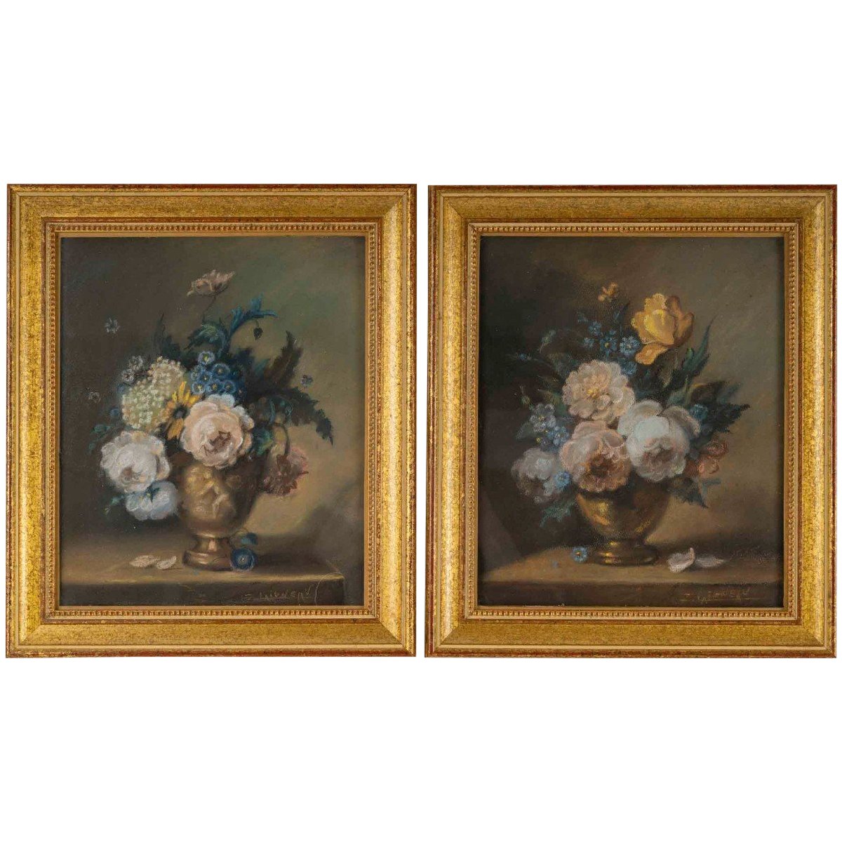 Une paire de Pastel bouquets de fleurs, Zoé LAIGNEAU — 2