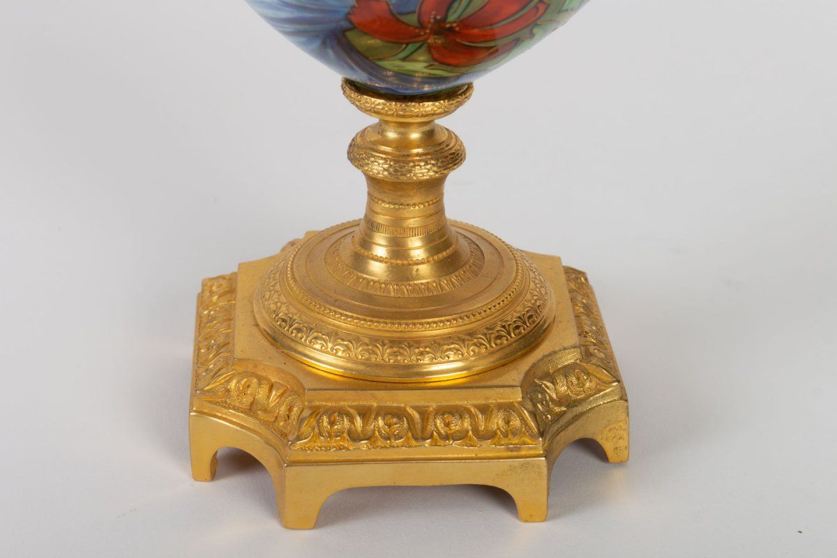 Vase Soliflore art nouveau, à décor de Femmes et fleurs, époque 1900 — 6