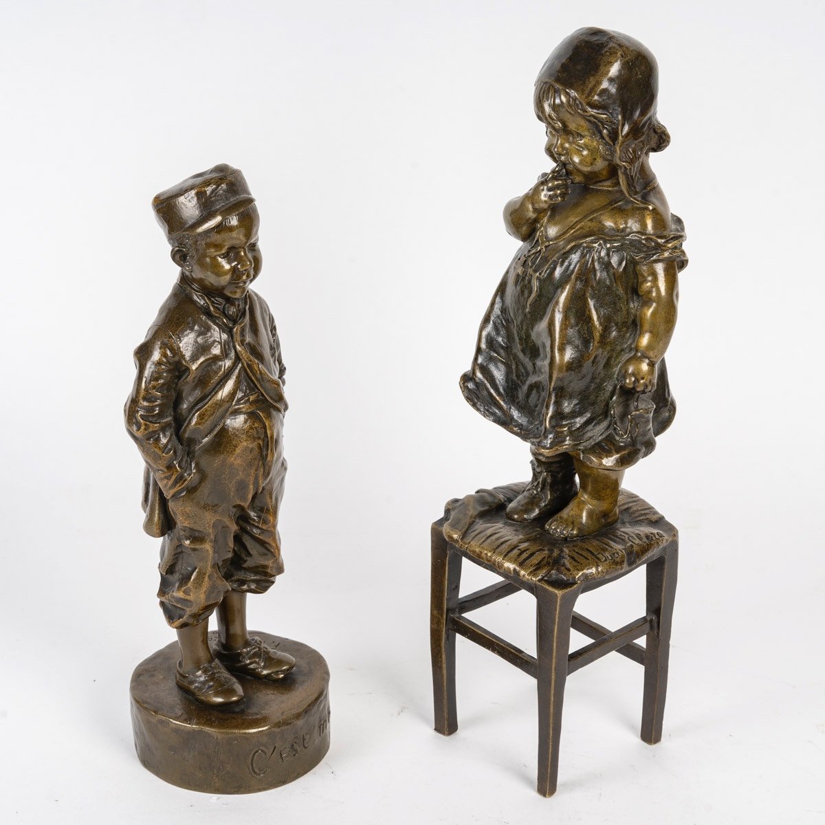Une paire de sculptures Juan Clara en bronze A Patine Brune, fin du XIXe siècle — 3
