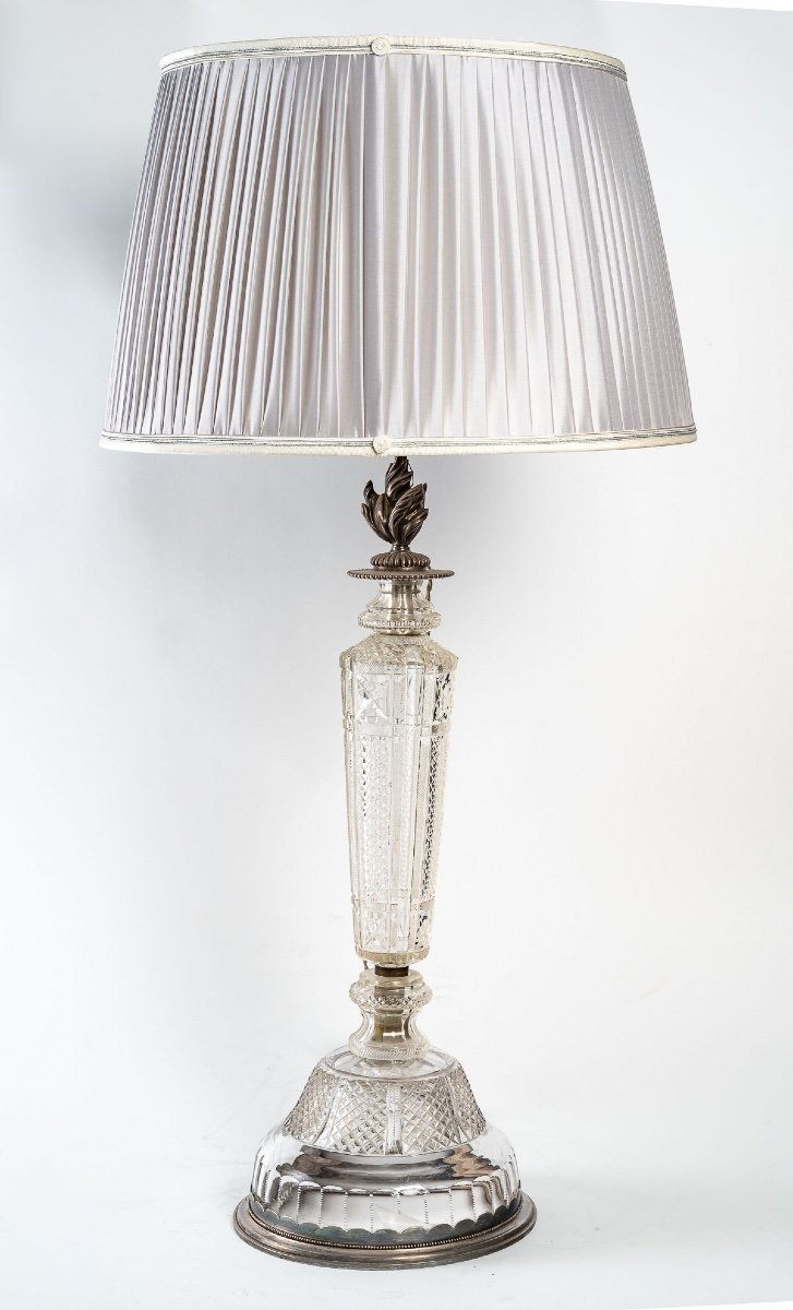 Lampe en Argent et cristal fin du XIXe siècle — 10