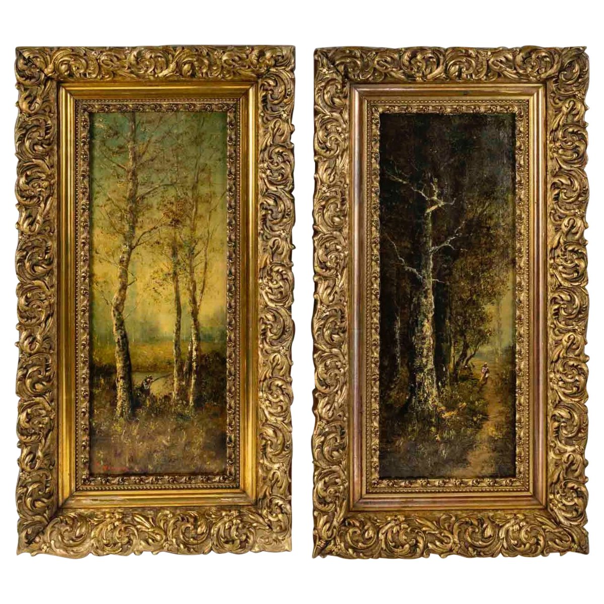 Une paire de tableaux sous-bois, fin du XIXe siècle — 2