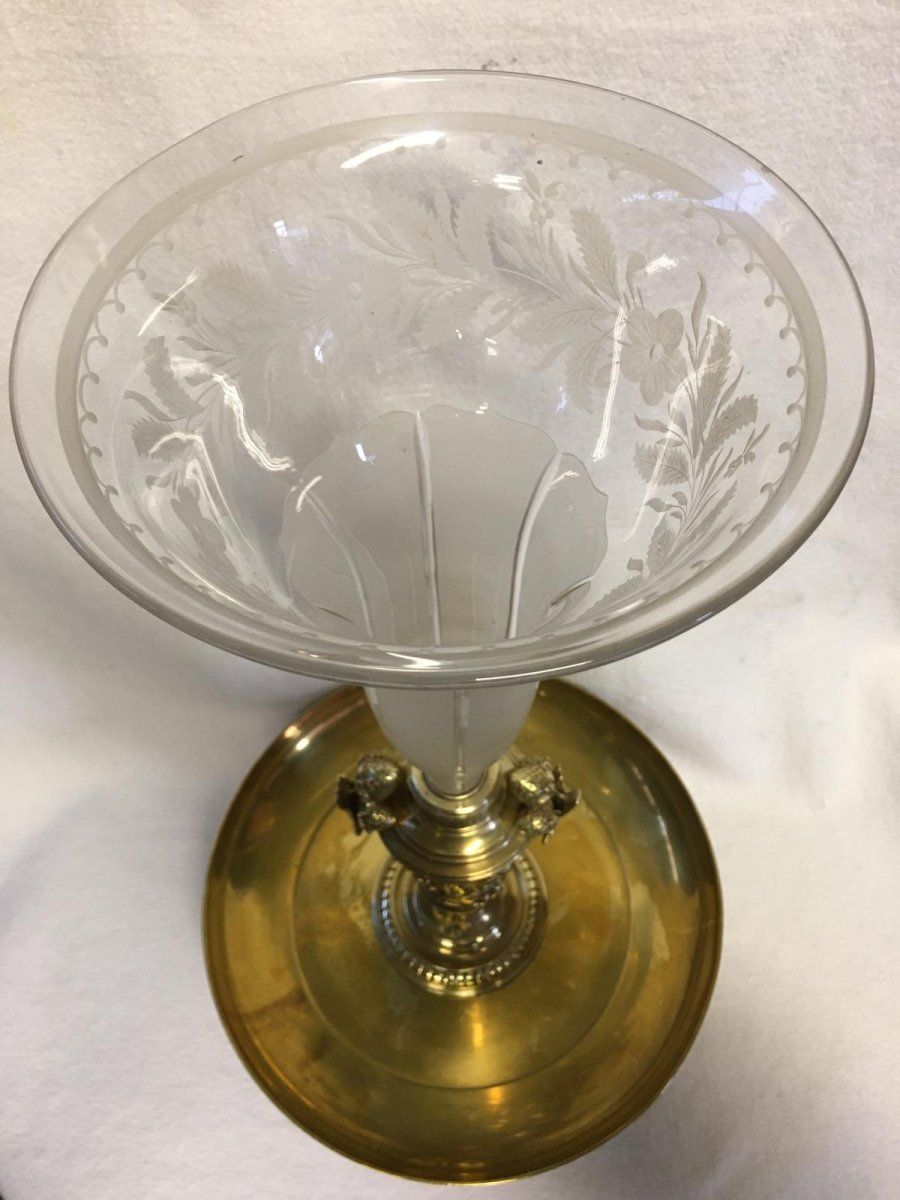 Coupe Soliflore en bronze Napoléon III — 7
