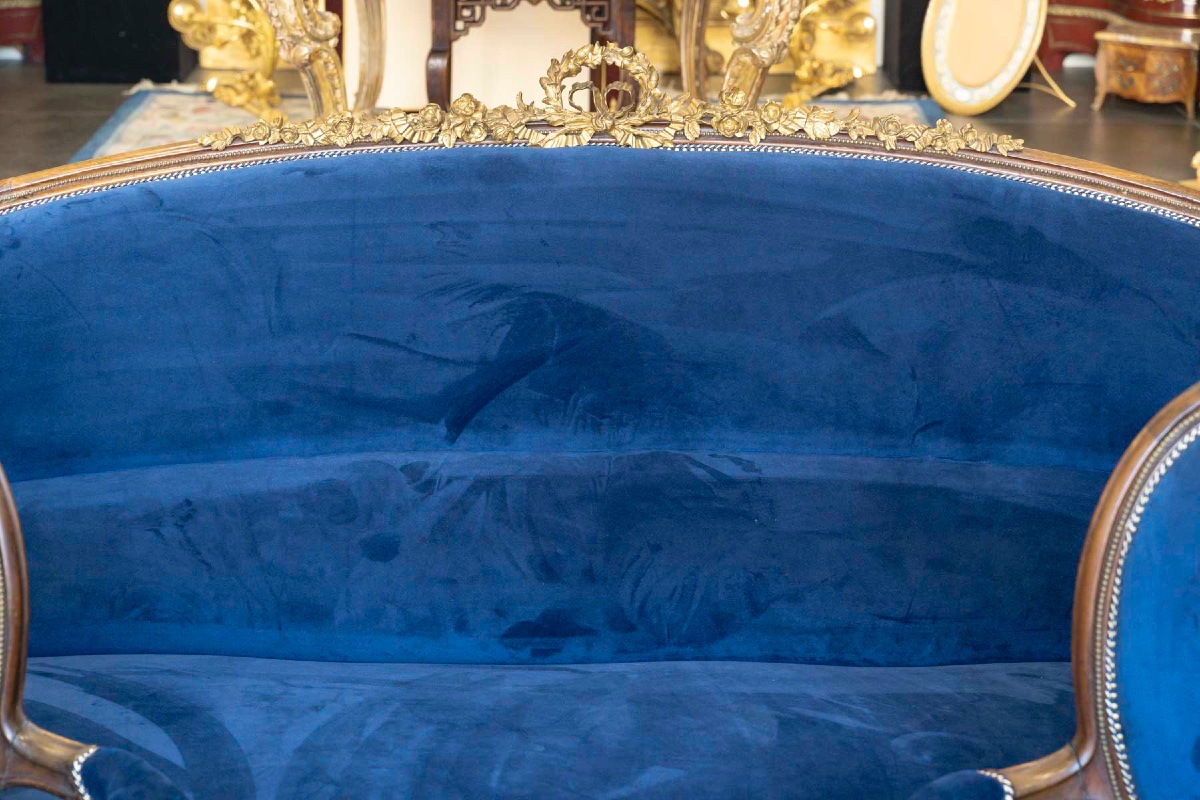 Mobilier de salon en acajou mouluré, époque Napoléon III — 6