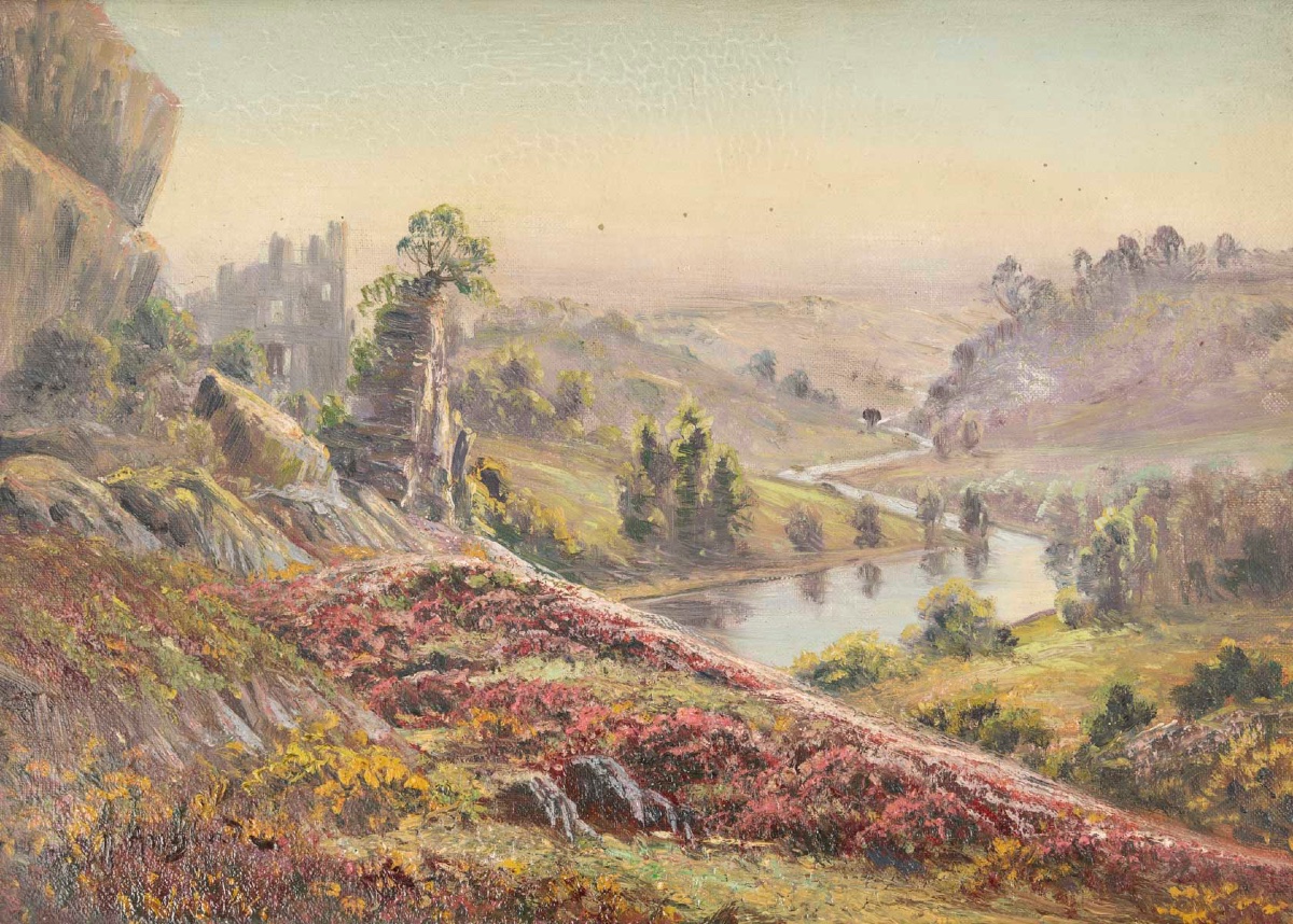 Tableau paysage Gaston Anglade, fin du XIXe siècle — 3