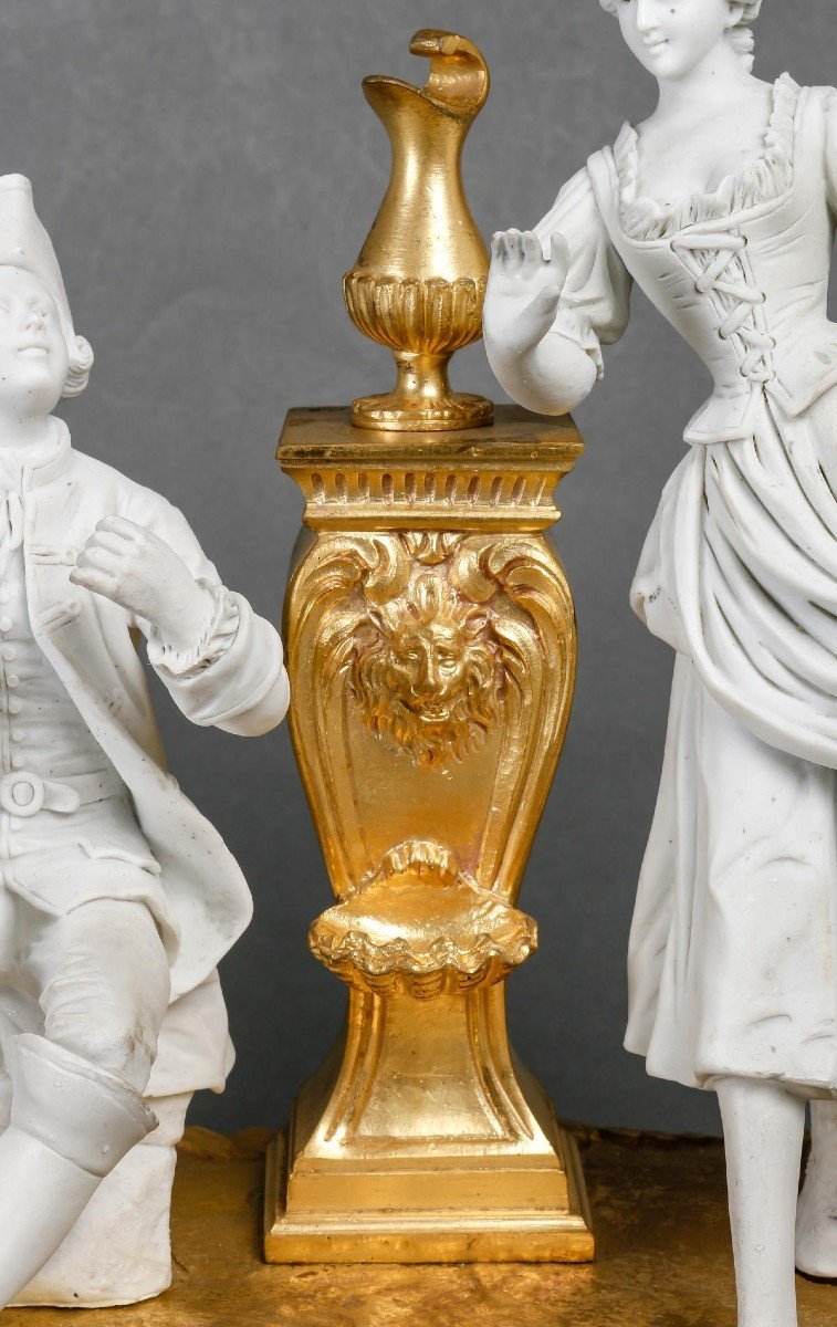Groupe en biscuit de Sèvres et bronze doré Circa 1880 — 9