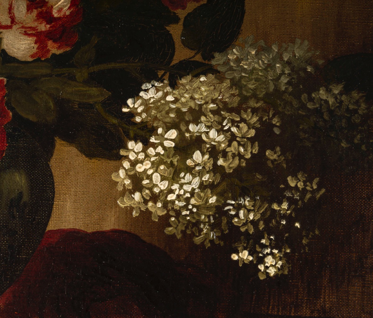 Un tableau de fleurs huile sur toile, XIXe siècle — 7