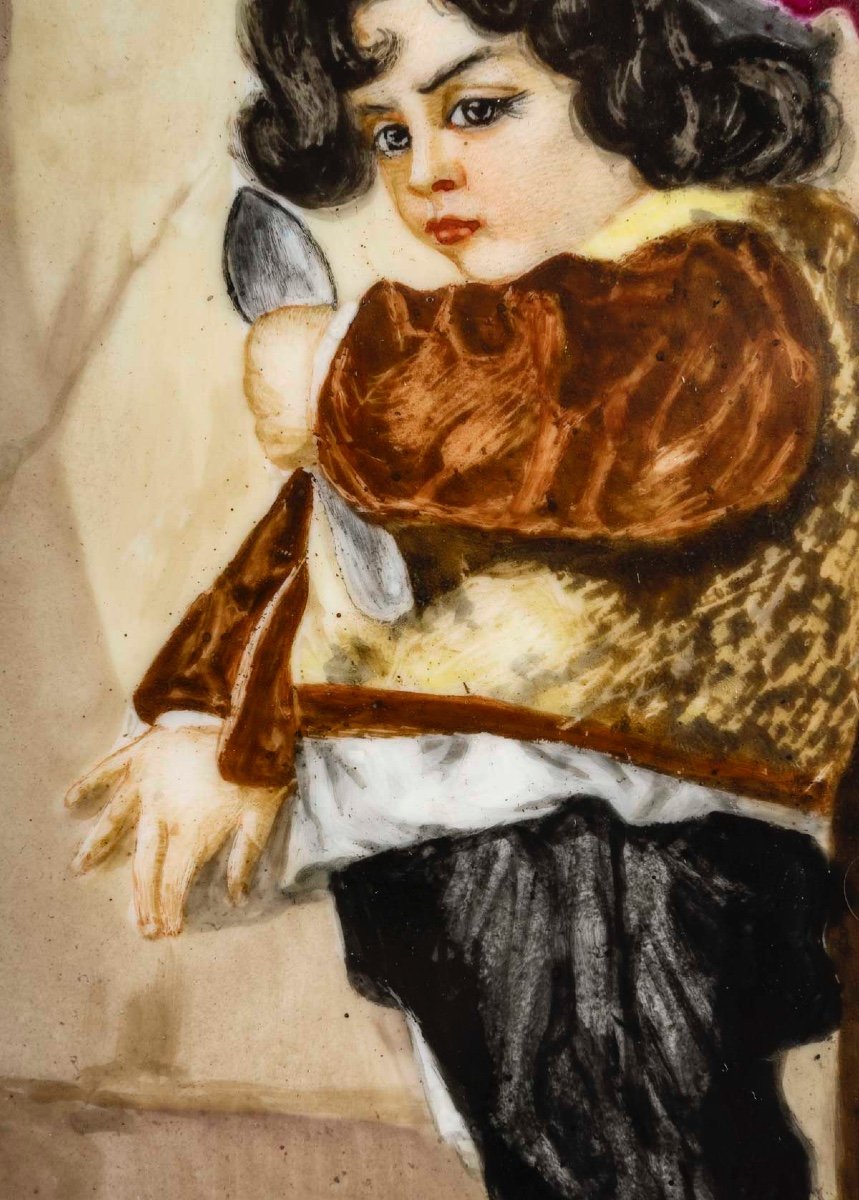 Une paire de tableaux Plaques en porcelaine, Hélène Cahen XIXe siècle — 10