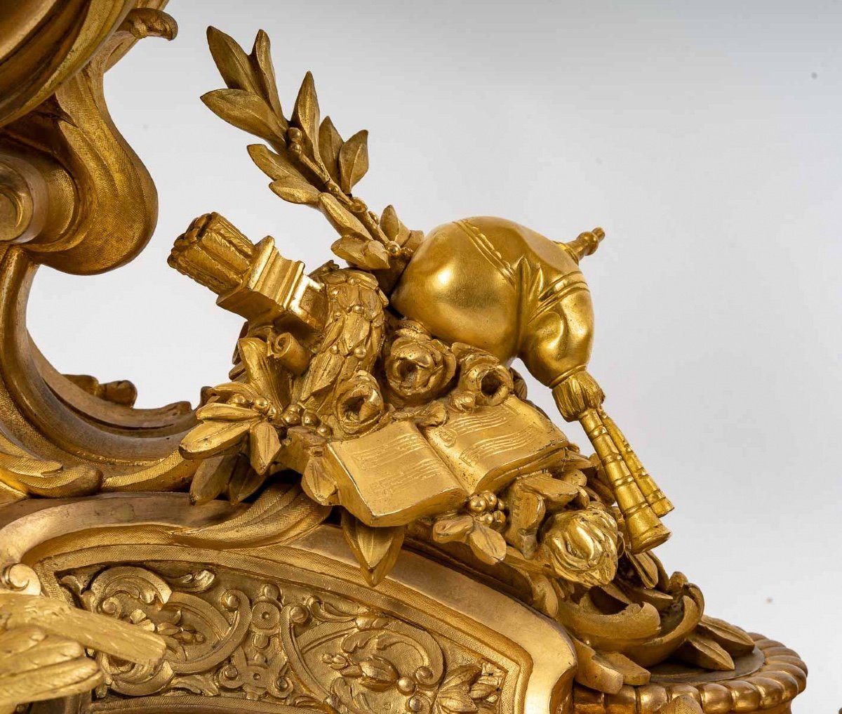 Henri Picard – Importante garniture de cheminée en bronze doré, époque Napoléon III — 13