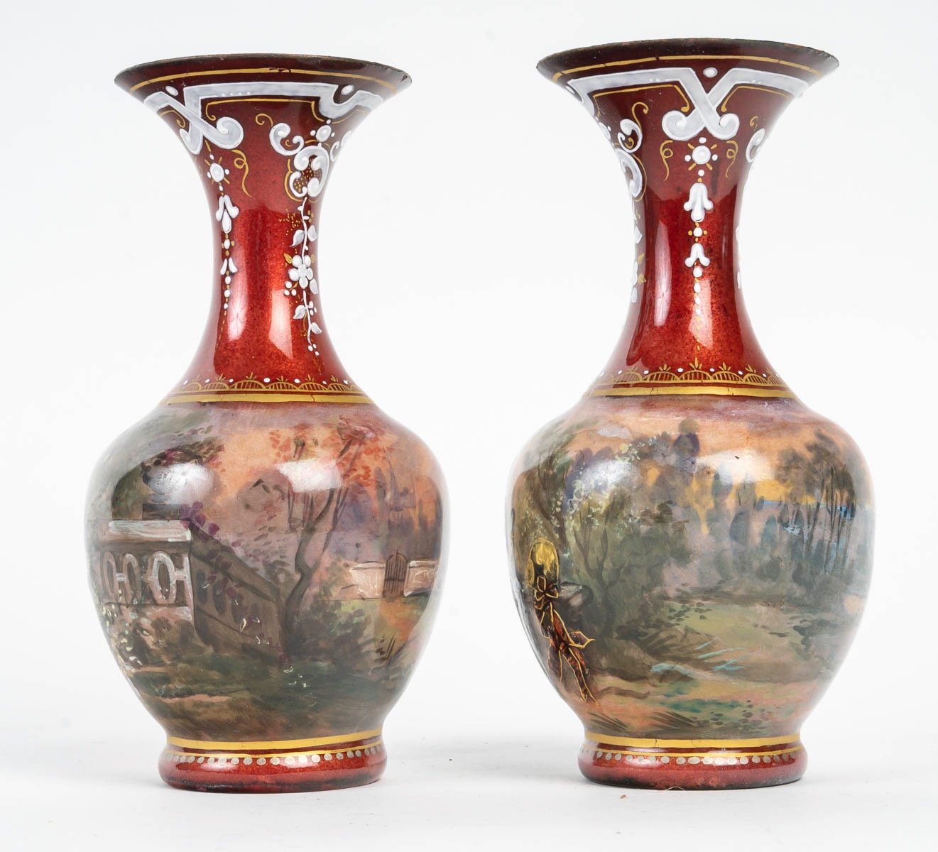Une paire de vases en émail, fin XIXè siècle — 4