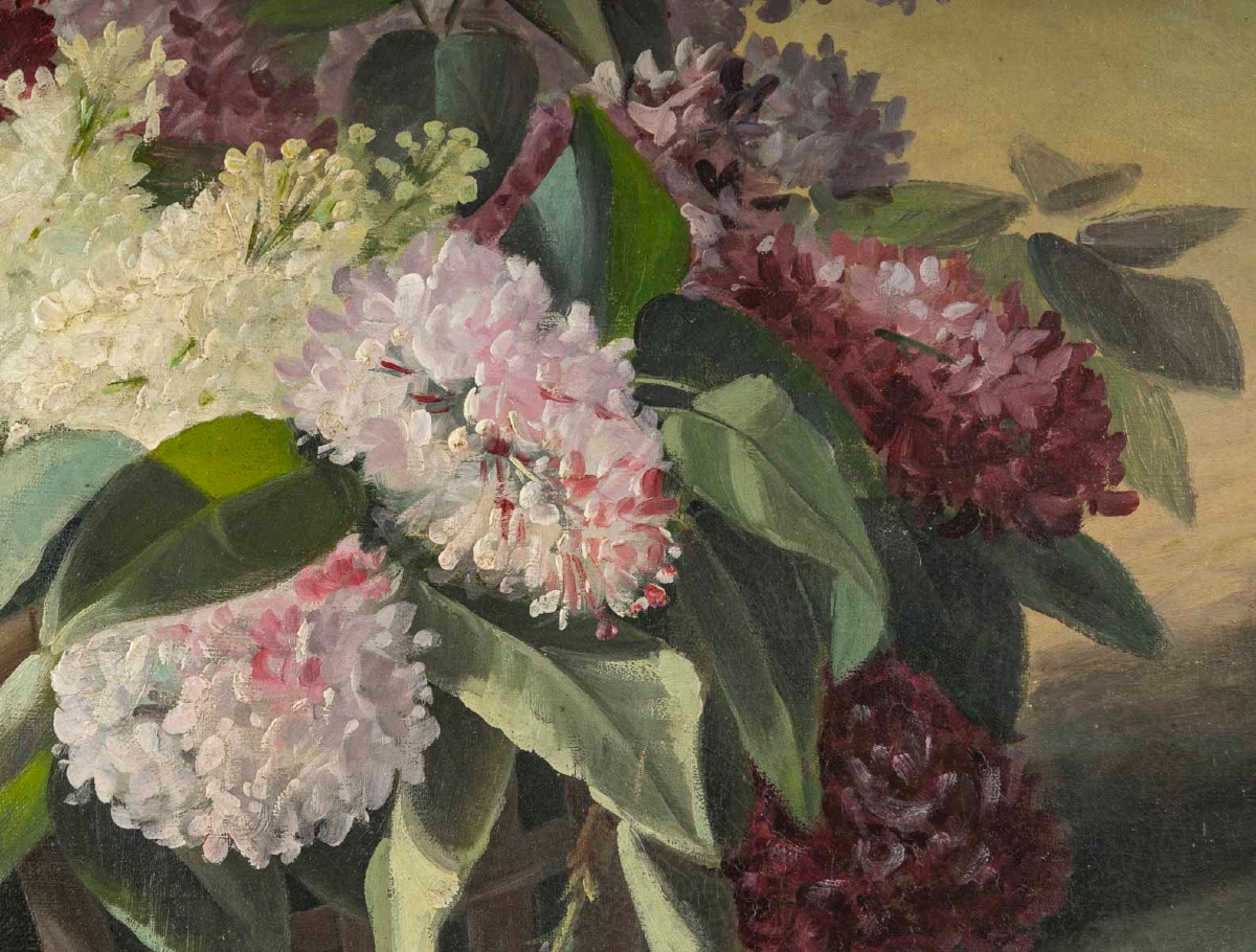 Un tableau de fleurs, Hortensia - SAVAROL fin du XIXe siècle — 7