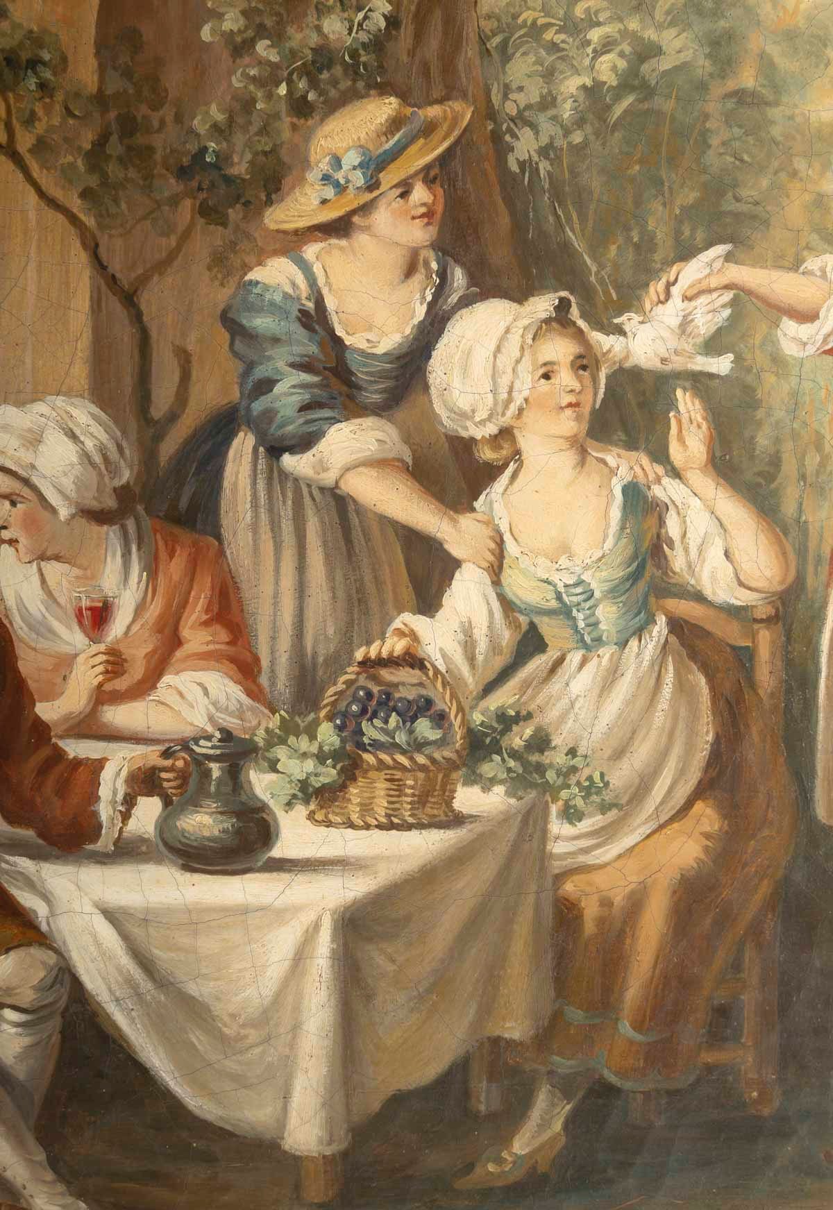 Une paire de tableaux scènes galantes, fin du XIXe siècle — 20
