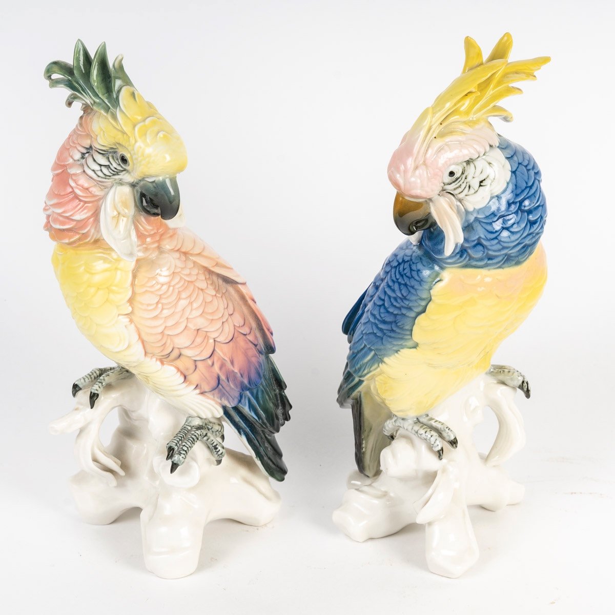 Une paire de sculptures en porcelaine, Saxe - Karl Ens Volkstedt — 3