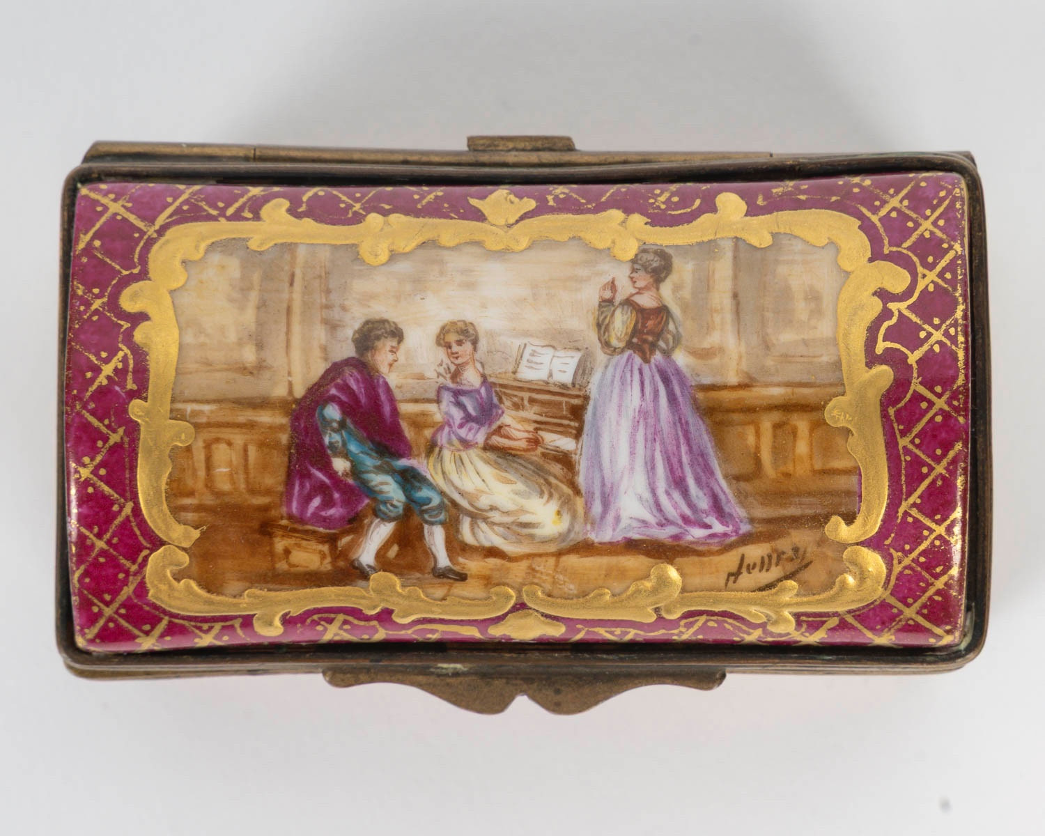 Miniature coffret à bijoux en porcelaine rouge, début du XIXe siècle — 15