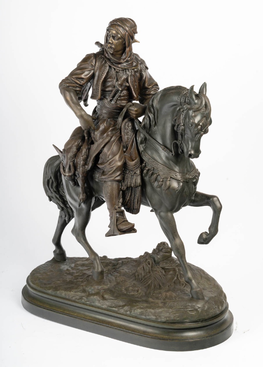 Émile Guillemin et Alfred Barye – Cavalier arabe. fin du XIXe-début du XXe siècle. — 5