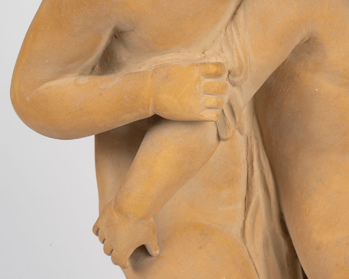 Une sculpture en terre cuite, E BARYER fin du XIXe siècle — 4