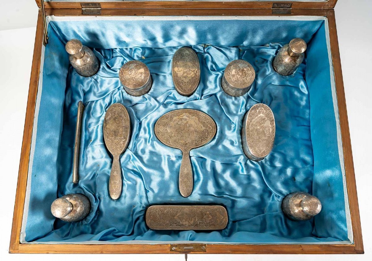 Meuble coffret à nécessaire de Toilette style Syrien fin du XIXe siècle — 8