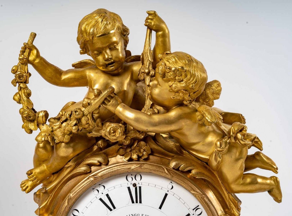 Henri Picard – Importante garniture de cheminée en bronze doré, époque Napoléon III — 11