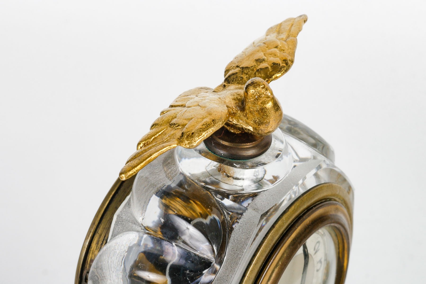 Une garniture de cheminée bronze doré et cristal Baccarat fin du XIXe siècle — 7