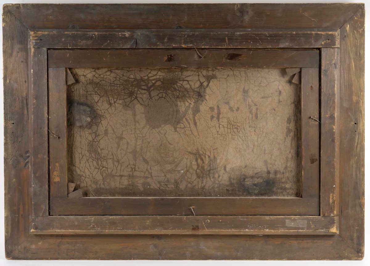 Tableau huile sur toile, sous-bois, fin du XIXe siècle — 10