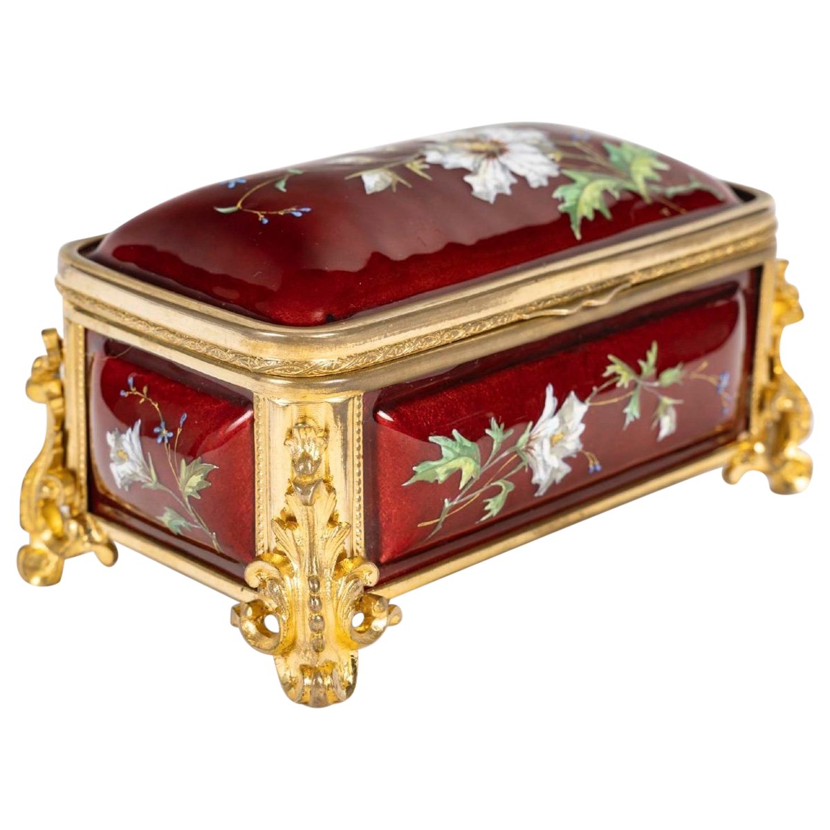 Coffret à bijoux en émail de Limoges et bronze doré, vers 1900 — 14