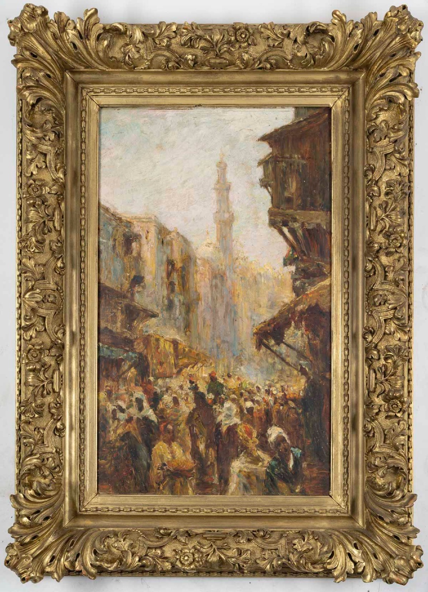 Une peinture orientaliste HSP, fin du XIXe siècle