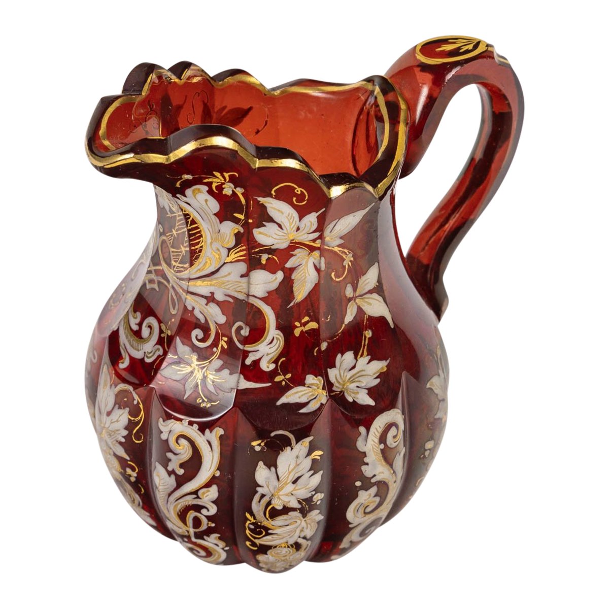 Un Pichet miniature en cristal de Bohême rouge, fin du XIXe siècle — 2