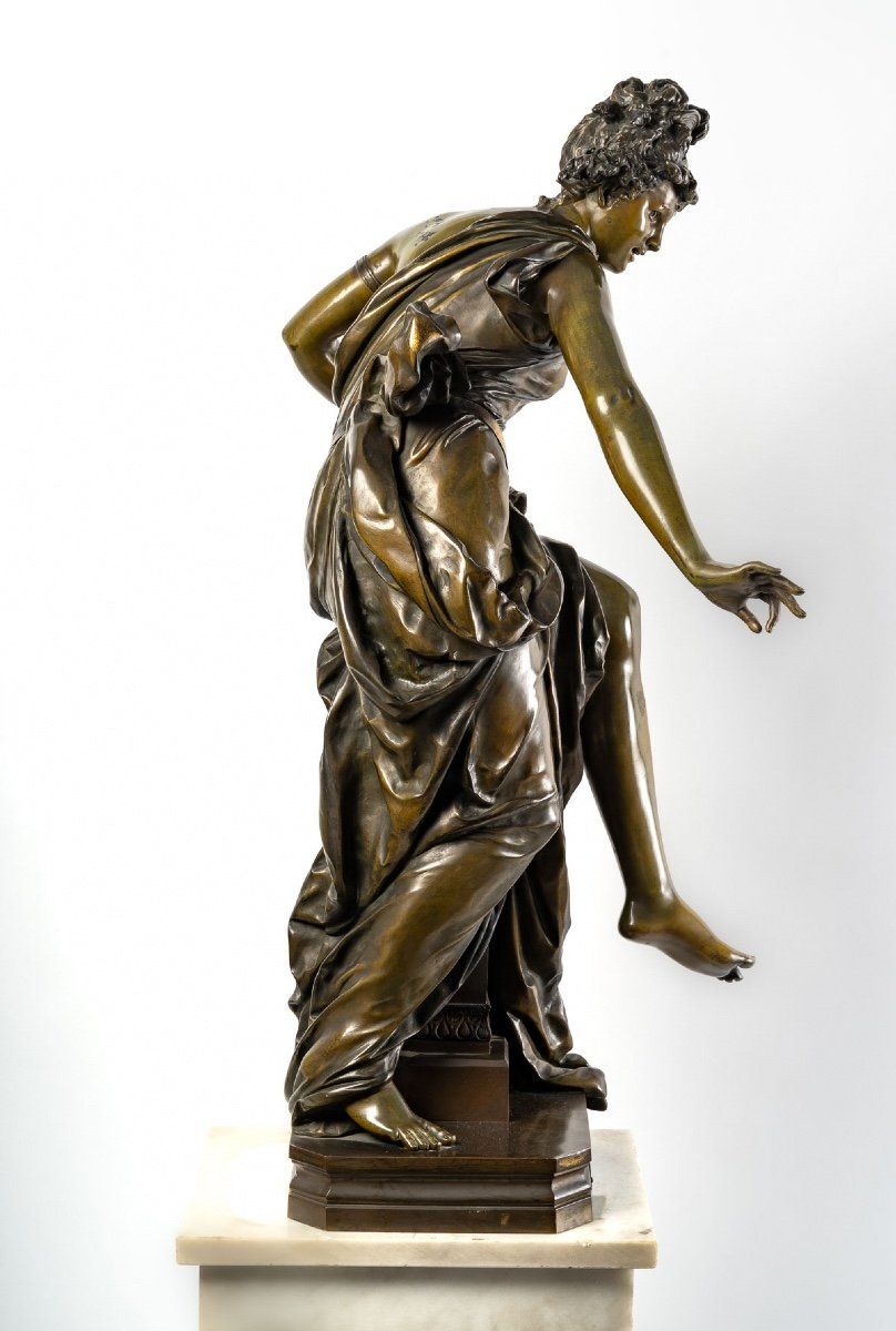 Figure en bronze Melodie d'Albert Ernest Carrier Belleuse — 4