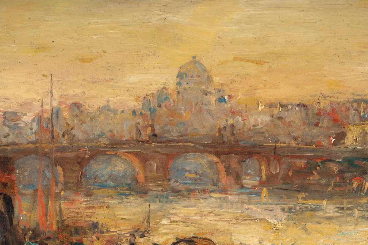 Huile sur toile représentant une vue du Bosphore époque fin du XIXe siècle — 4