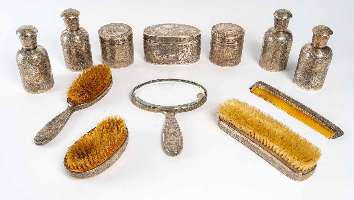 Meuble coffret à nécessaire de Toilette style Syrien fin du XIXe siècle — 13