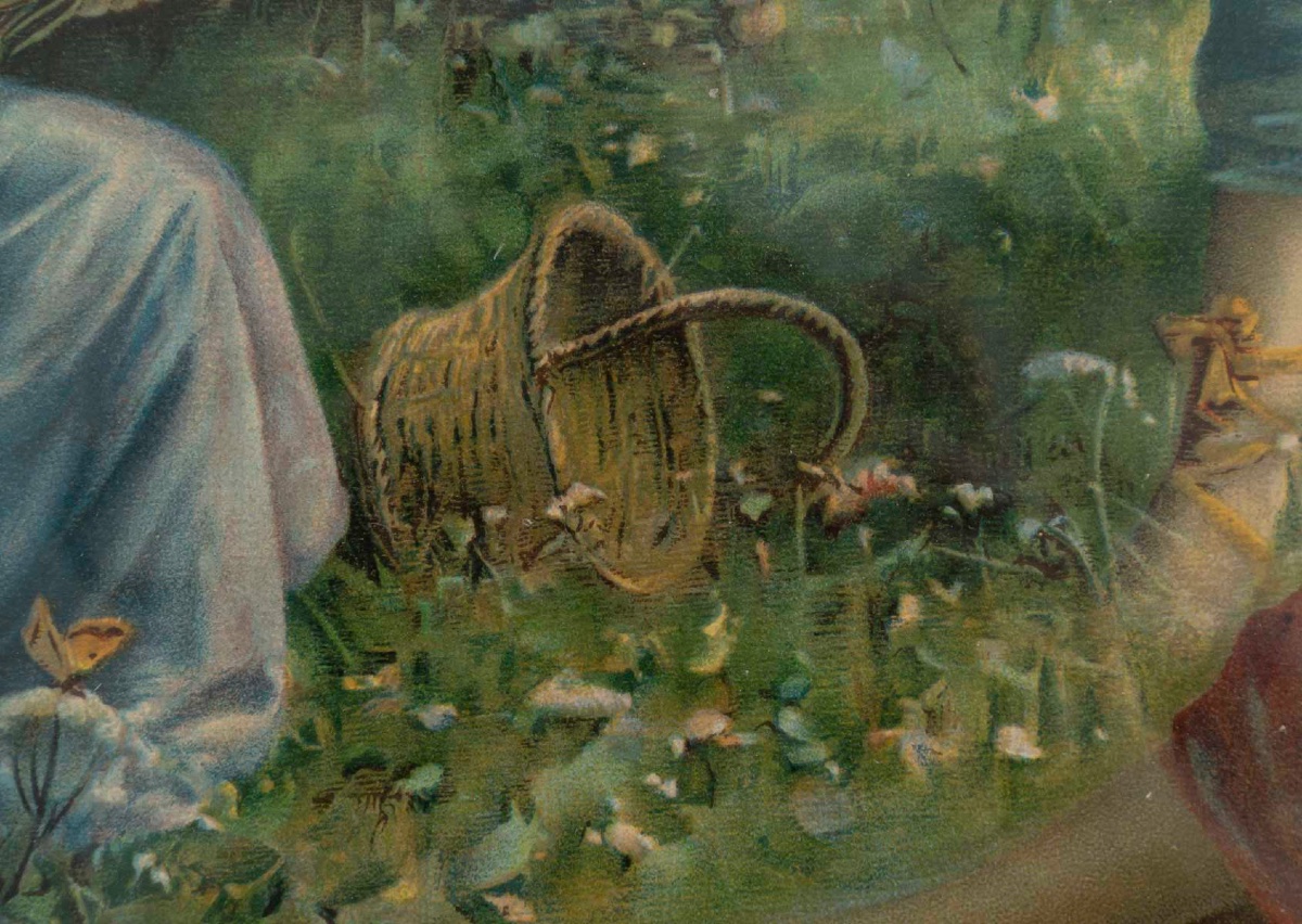 Paire de gravures rehaussées à l'aquarelle, époque Napoléon III, vers 1860-1870 — 9