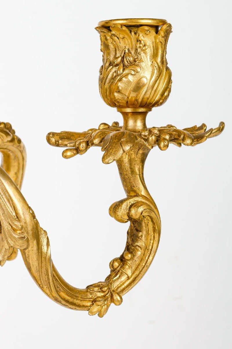 Lampe en bronze doré signé Rambaud — 7