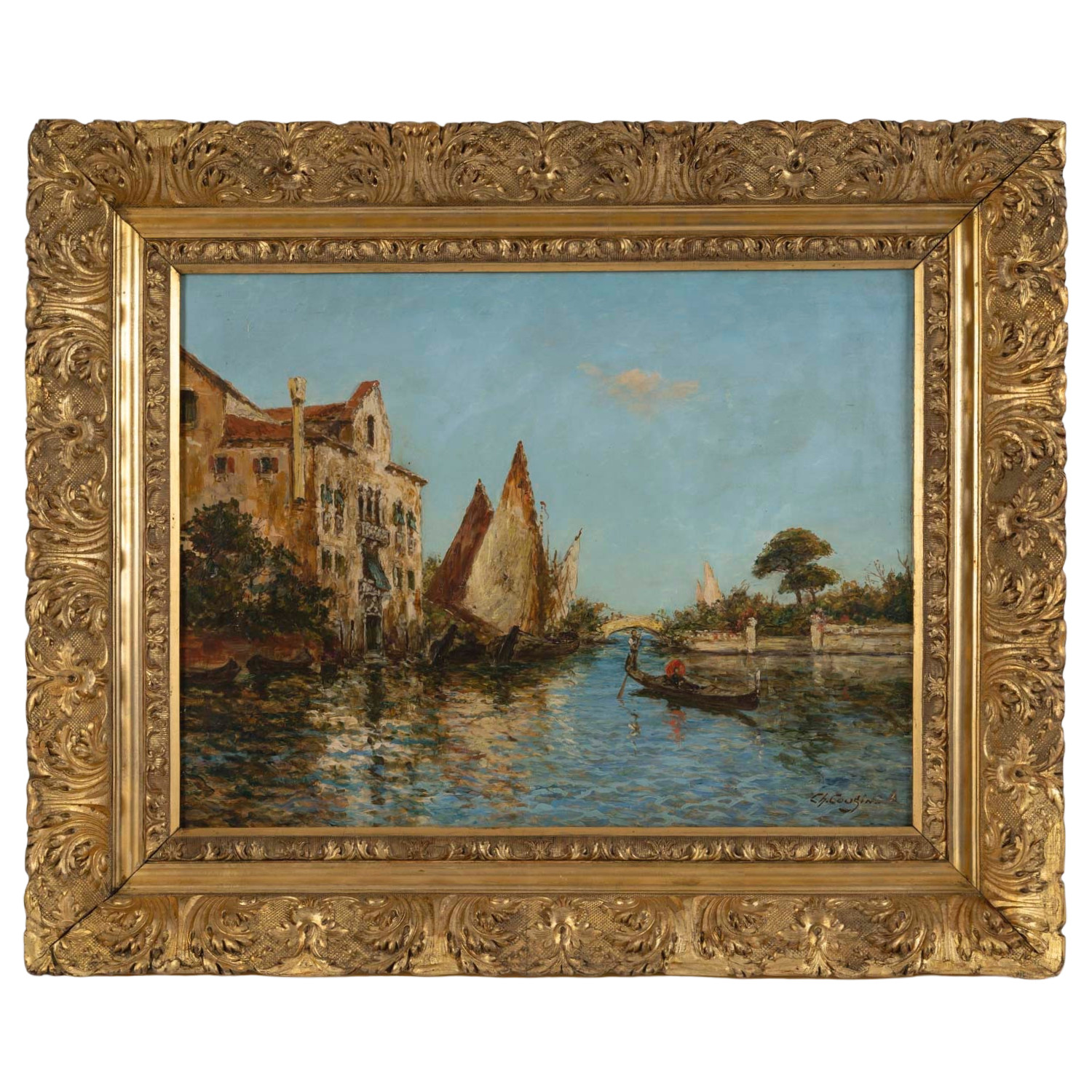 Vue de Venise – signée Cousin (peintre français), XIXe siècle — 10