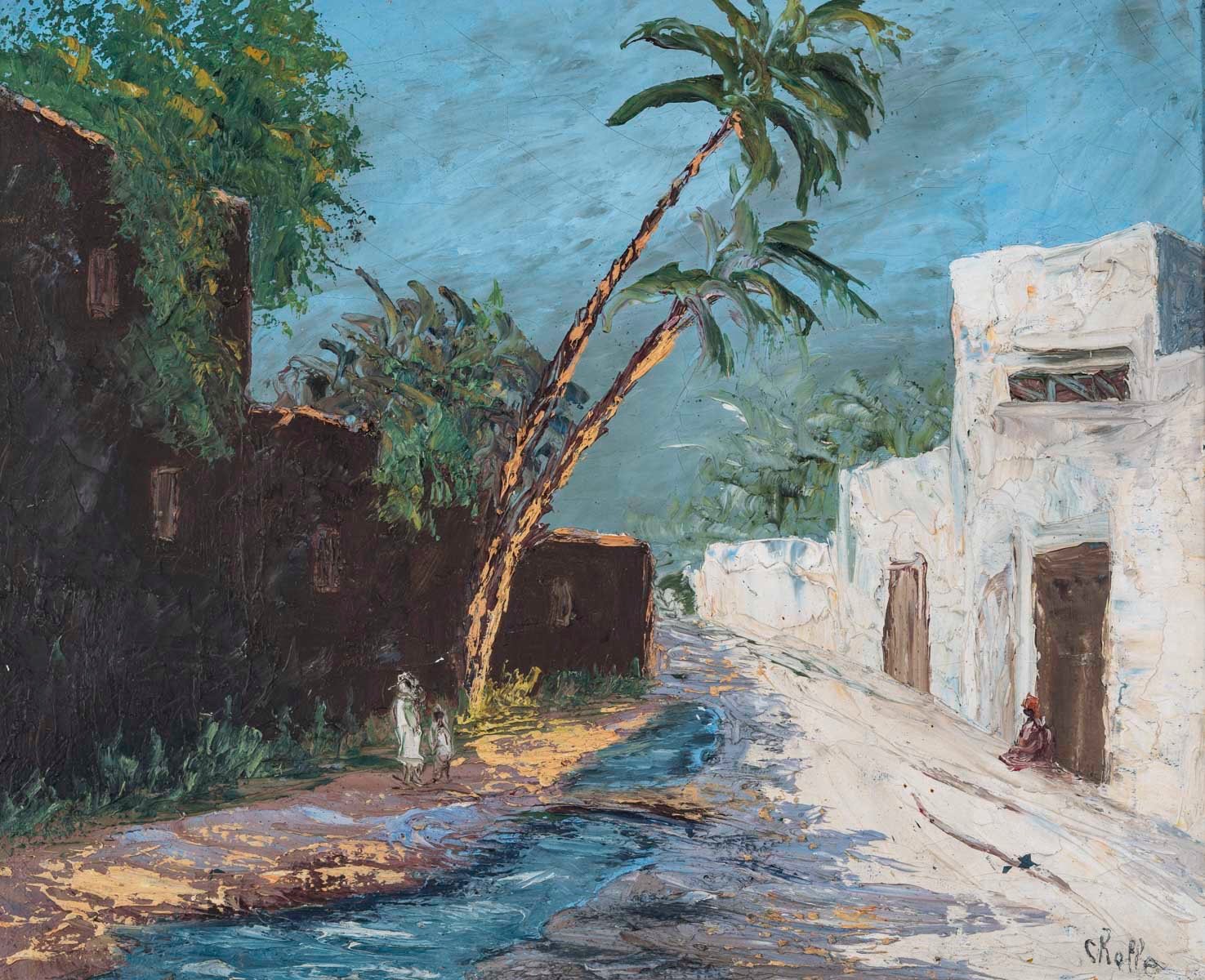 Un tableau orientaliste encadré, début du XXe siècle — 14