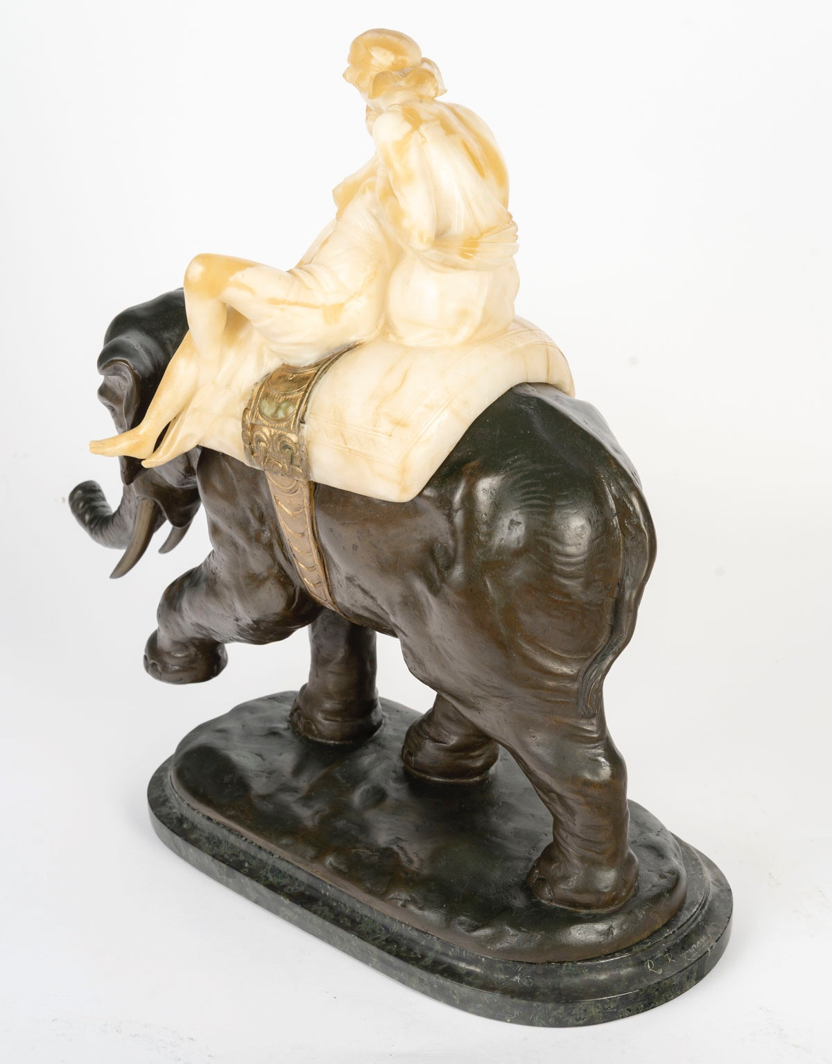 Sculpture en albâtre et bronze, signé R Romano Romanelli — 17