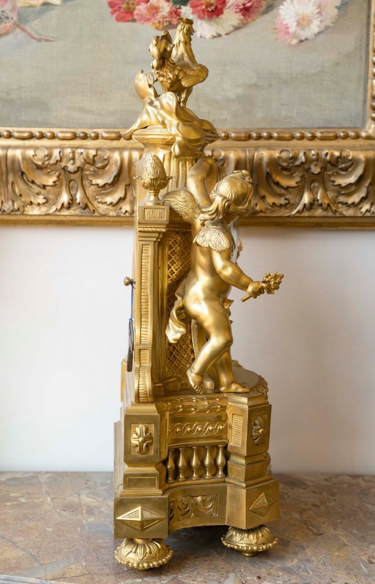 Une pendule au Coq en bronze doré époque XIXe siècle — 4