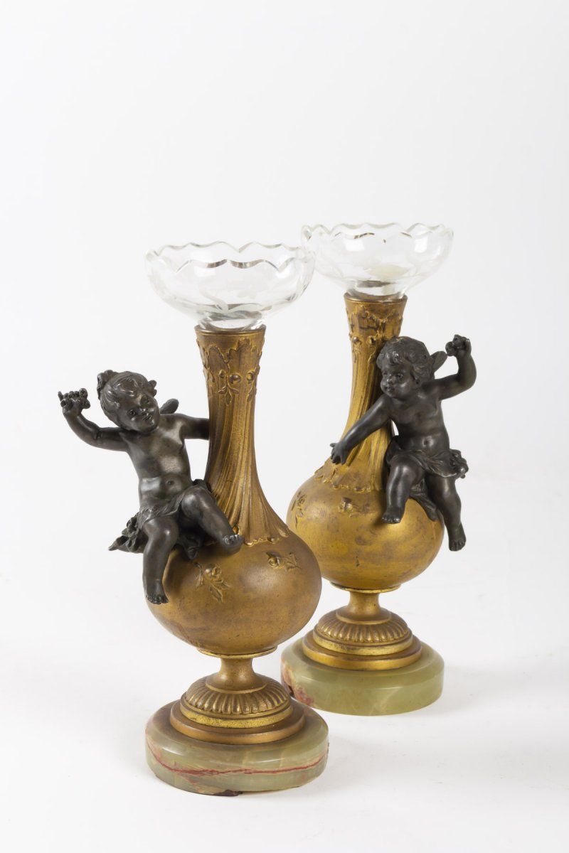 Paire de petits vases Soliflore Napoléon III — 3