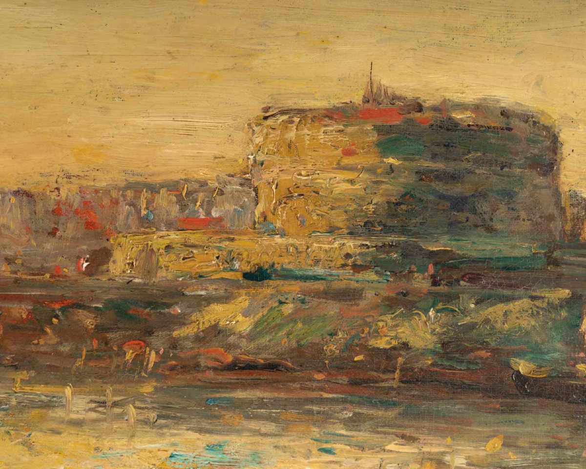 Huile sur toile représentant une vue du Bosphore époque fin du XIXe siècle — 5