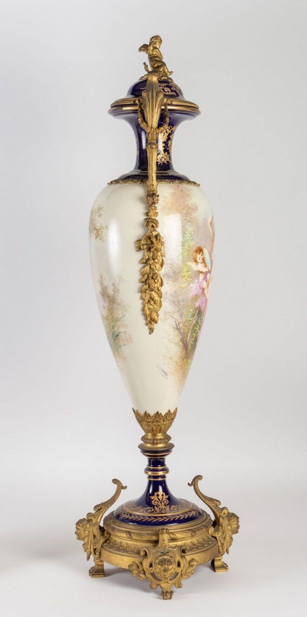 Paire de Très beaux vases en porcelaine de Sèvres XIXe siècle — 4