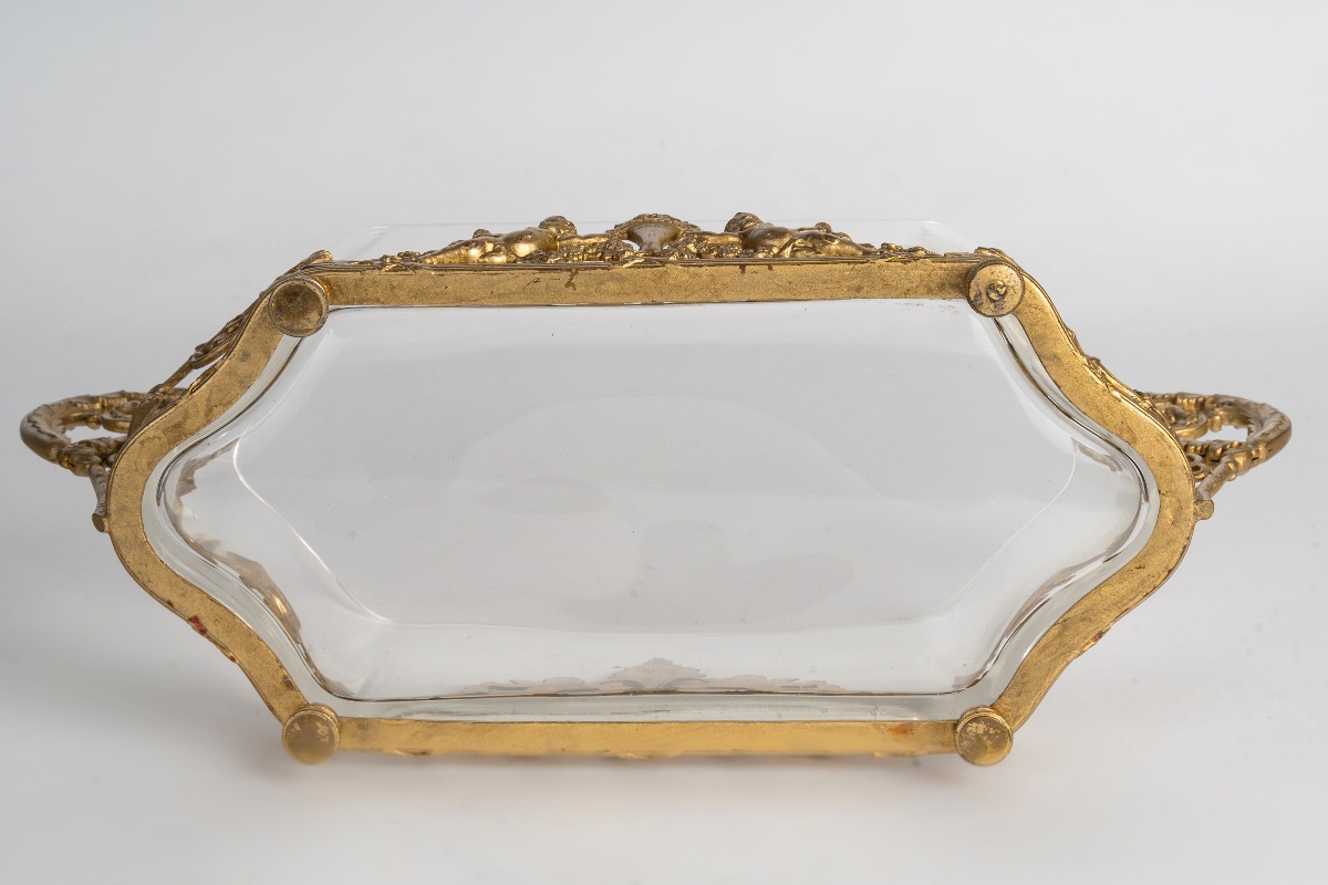 Une coupe-jardinière en cristal et bronze doré, fin du XIXe siècle — 7