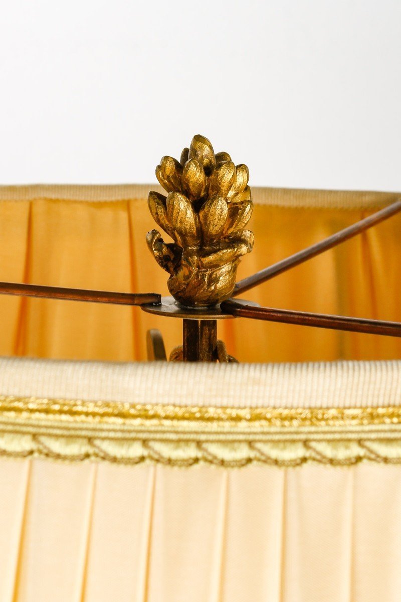 Lampe en bronze doré signé Rambaud — 13