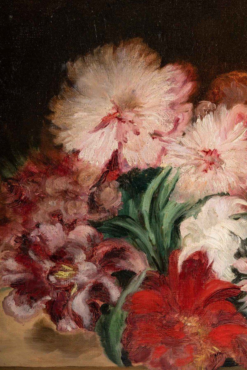 Paire de tableaux fleurs XIXéme siècle — 12