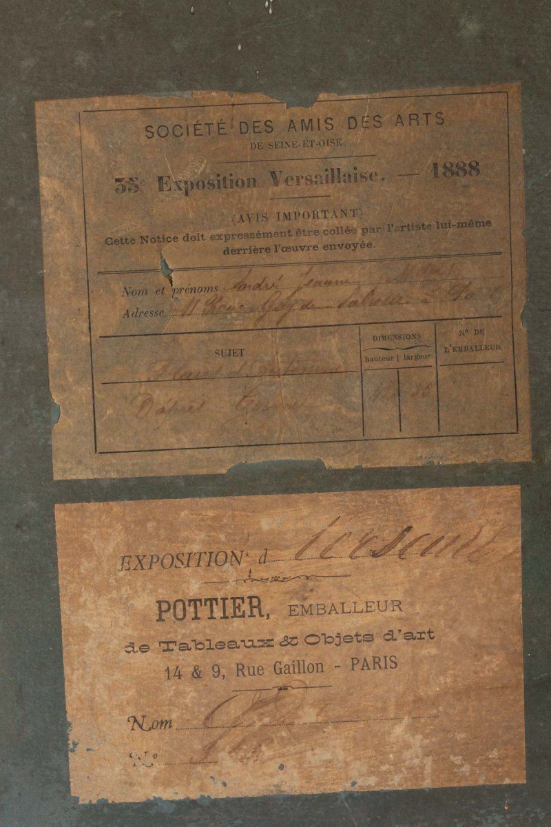 Plaque en porcelaine encadrée XIX — 9