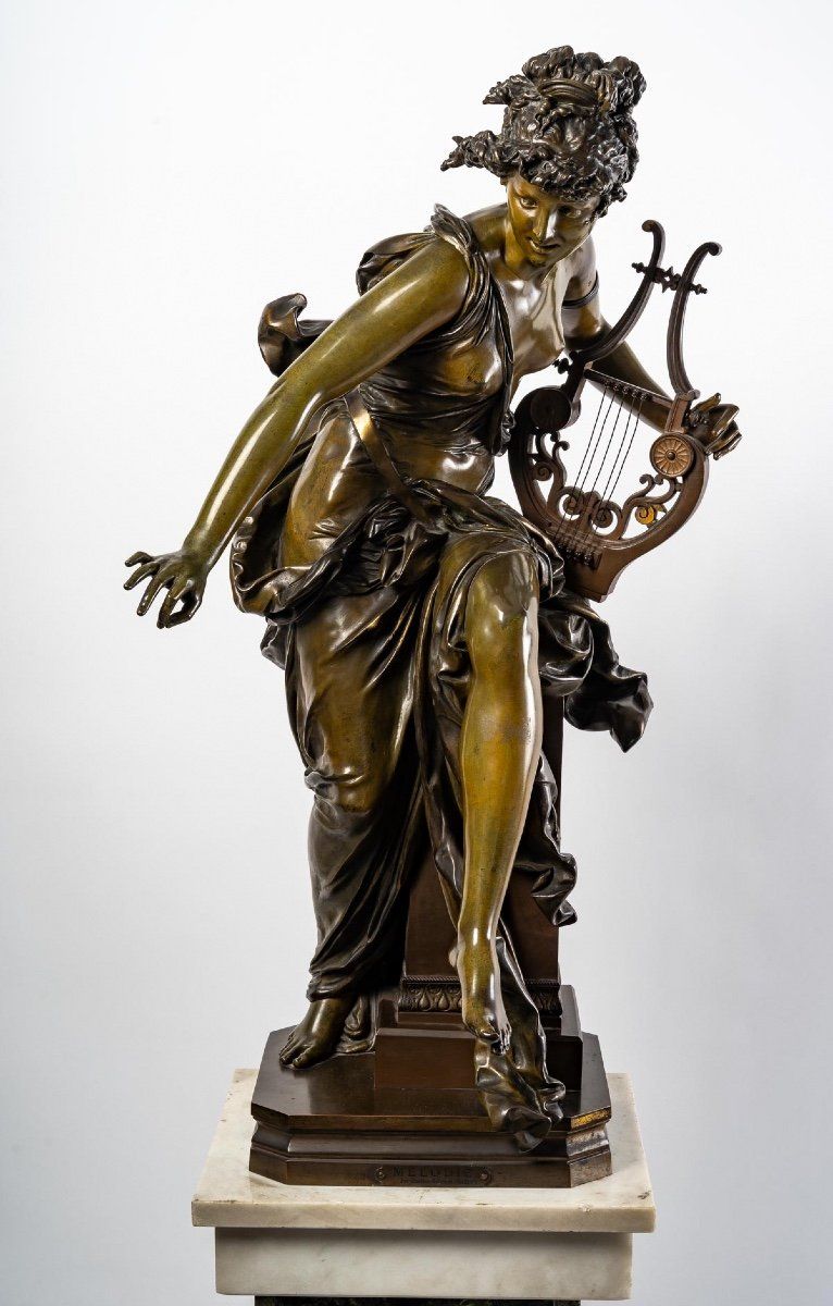 Figure en bronze Melodie d'Albert Ernest Carrier Belleuse — 3