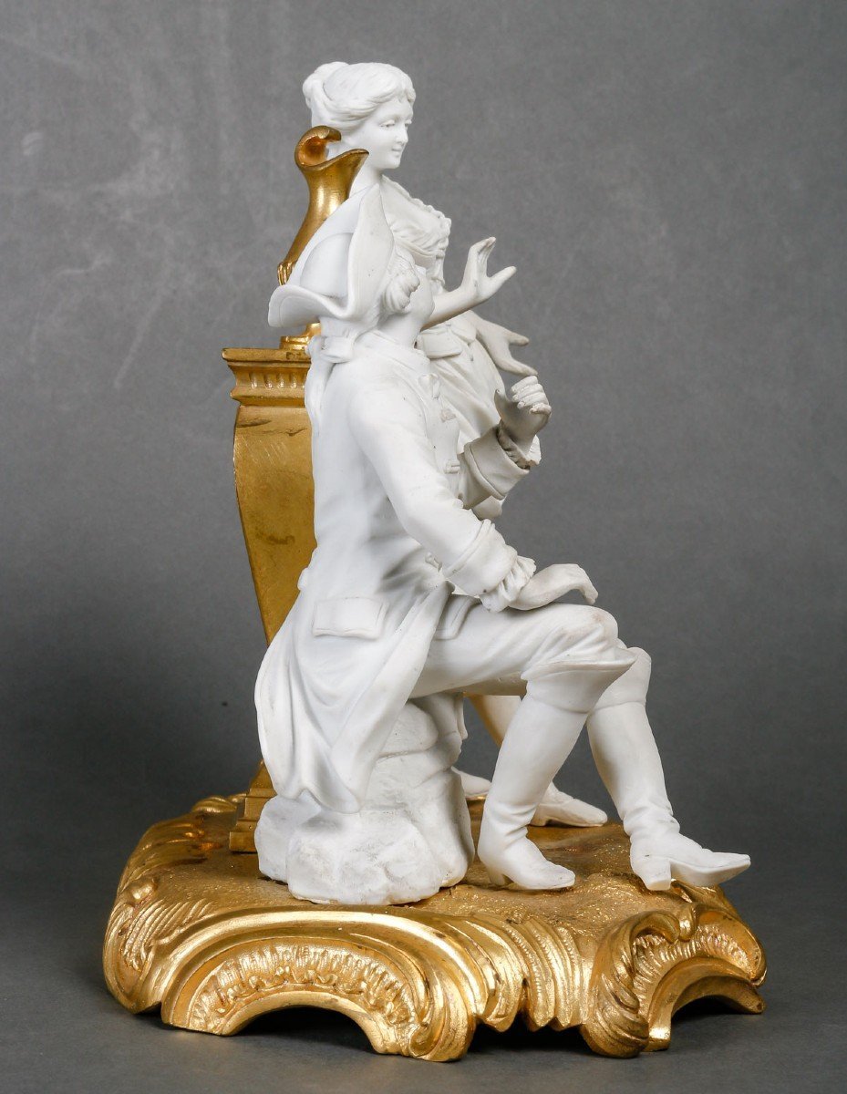 Groupe en biscuit de Sèvres et bronze doré Circa 1880 — 4
