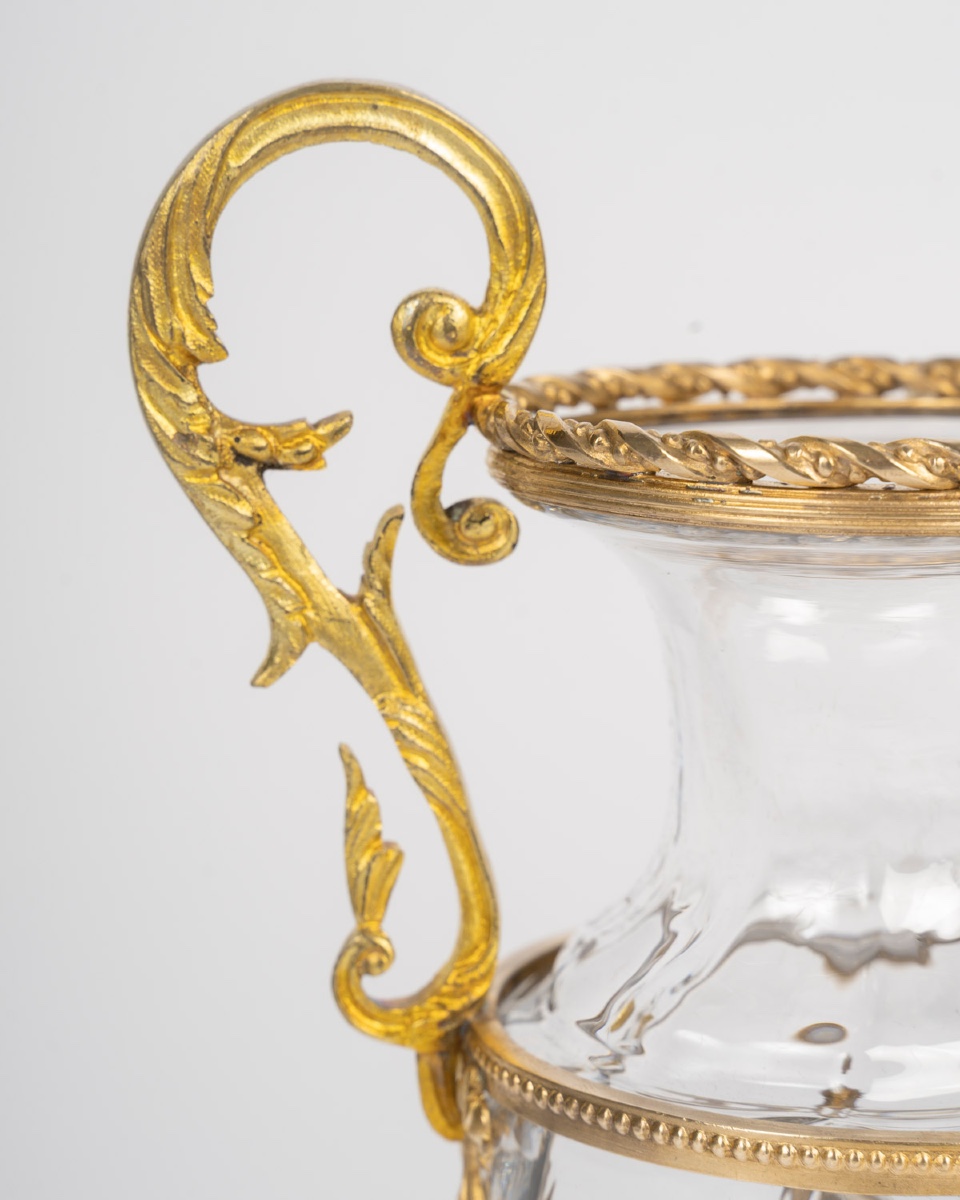 Paire de vases Napoléon III en cristal et bronze doré – XIXe siècle — 5