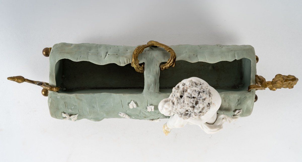 Petite Jardinière miniature en Wedgwood et biscuit fin du XIXe siècle — 8