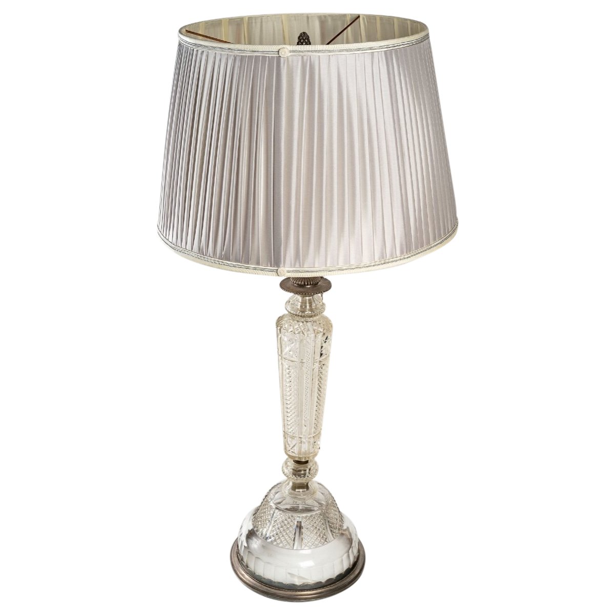 Lampe en Argent et cristal fin du XIXe siècle — 2