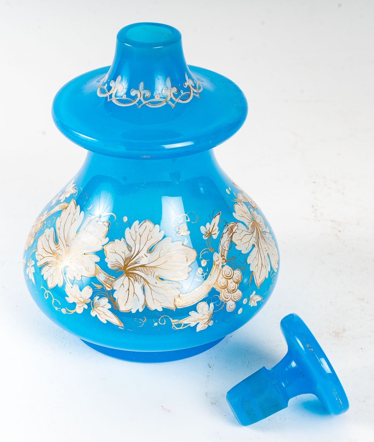 Service à eau en opaline bleu fin du XIXe siècle — 5
