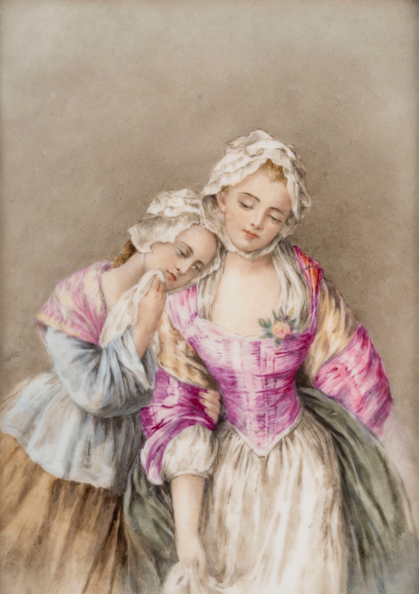 Plaque en porcelaine encadrée, fin du XIXe siècle — 6